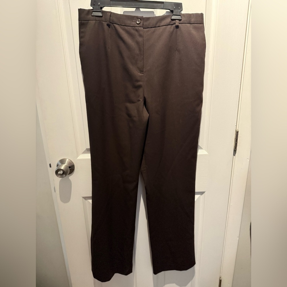 Pendleton Rich Chocolate Wool Brown Pants 12 - Picture 1 of 7